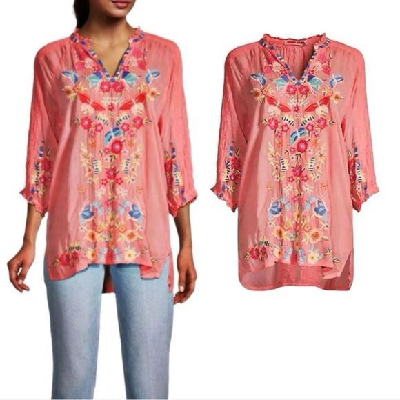 NWT Johnny Was Leona Floral Embroidered Tunic - Picture 1 of 16